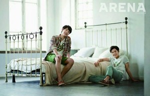  ZE:A's Siwan and Dongjun get cozy at utama for 'Arena Homme Plus'