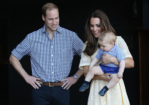  the first official trip overseas with their son, Prince George of Cambridge.