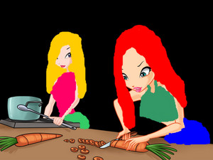  Blaira and Daisy~ Cooking
