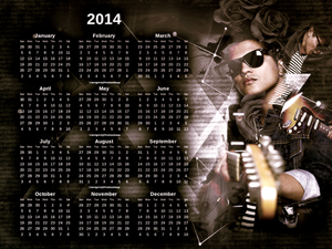  Bruno Mars Calendar