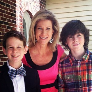  Chandler with his mom and brother today ❤