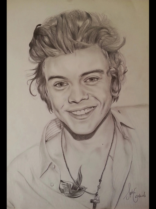 Copied Harry Styles Drawing
