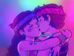 Dipper and Mabel kiss
