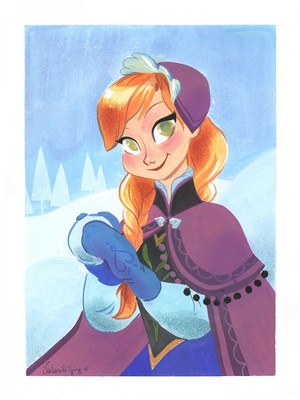 Disney Fine Art - Build a Snowman by Victoria Ying