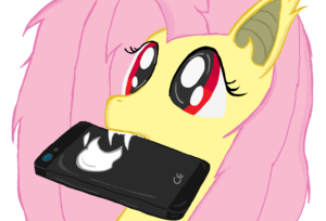Flutter Bat and Apple I-Phone My little Pony