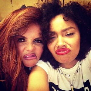  Jesy and Leigh - Anne at rehearsals today