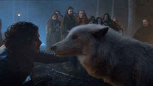  Jon Snow and Ghost Season 4