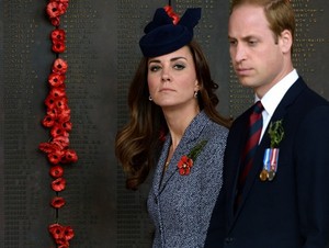  Prince William and Kate Mark ANZAC giorno