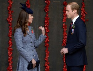  Prince William and Kate Mark ANZAC siku