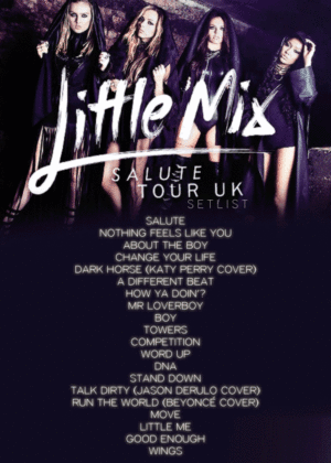  Salute Tour UK Setlist