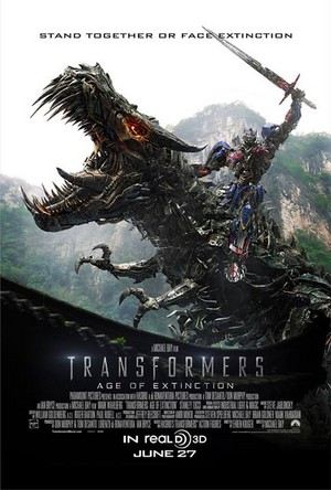 Transformers: Age of Extinction - Optimus Prime and Grimlock Poster