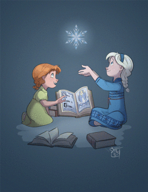  Young Elsa and Anna