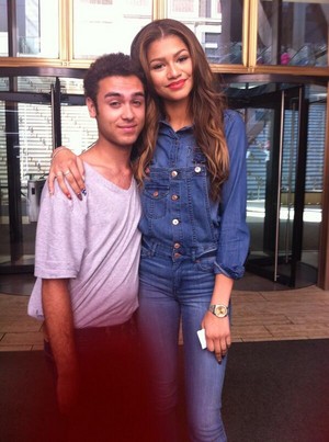 Zendaya with fans in NYC today