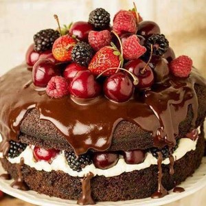  cokelat buah-buahan cake