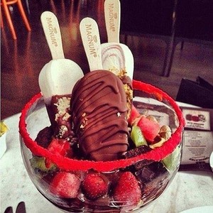  chocolate fruit ice cream