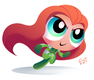 sam from totally spies as a powerpuff girl