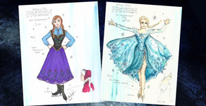  Anna and Elsa - ディズニー On Ice Costume Concept Art