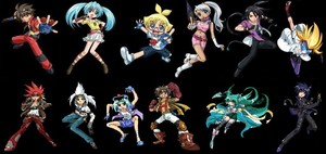 Battle Brawlers and their Bakugan (all human forms)