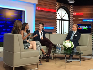  Danielle Panabaker, Candice Patton and Grant Gustin at the CTV Upfronts in Toronto