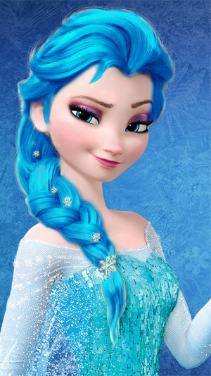  Elsa - Darker Light Blue Hair Color