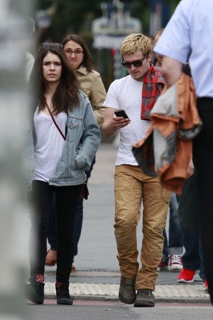  Josh Hutcherson with his girlfriend Claudia Traisac in Berlin