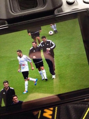  Liam,Louis and Ben Wariming Up Before The Match !!