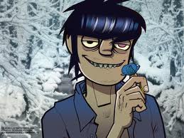 Murdoc with a flower