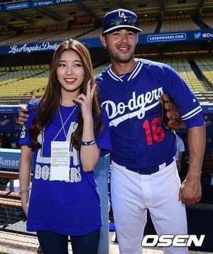 Suzy at Los Angeles Dodgers Stadium