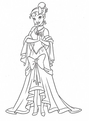  Walt 迪士尼 Coloring Pages - Princess Tiana