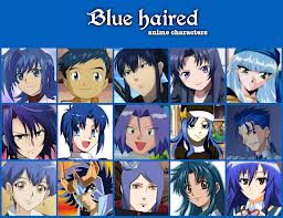  blue haired animé charcaters