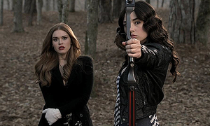  Allison with her crossbow and Lydia