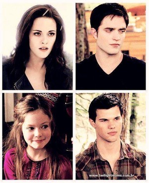 Bella, Edward, Jacob and Renesmee