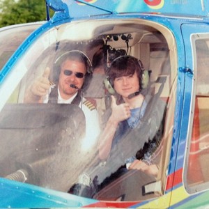  Chandler in a helicopter