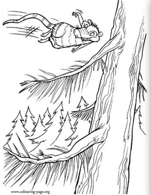  Crash flying coloring page