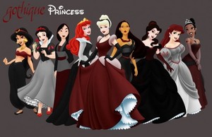  Disney princesses punk (or goth) version