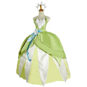  डिज़्नी the Princess and the Frog Princess Tiana cosplay costume