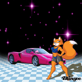  Foxy Roxy and merah jambu Ferrari