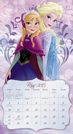  Nữ hoàng băng giá 2015 tường Calendar