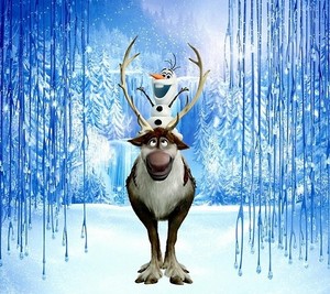 Olaf Riding on Sven