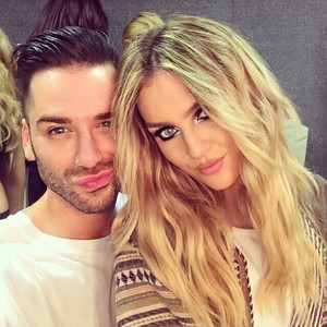  Perrie backstage with Aaron