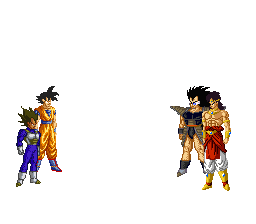  SSJ Goku and Vegeta VS SSJ Raditz and Broly!