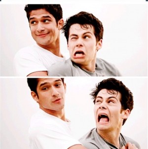 Scott and stiles. Funny faces