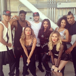  The girls and their dancers yesterday