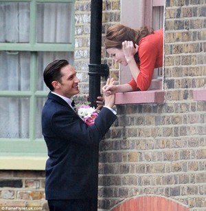  Tom Hardy climbs drainpipe to steal Kiss and 'propose' to Emily Browning