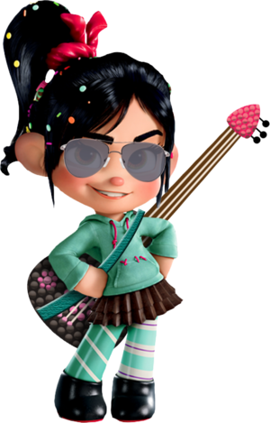  Vanellope and her violão, guitarra and Shades