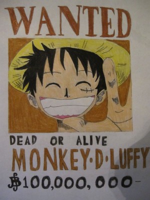  Wanted poster of luffy
