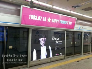  2014 Taemin's Birthday Advertisement at Myeong - dong