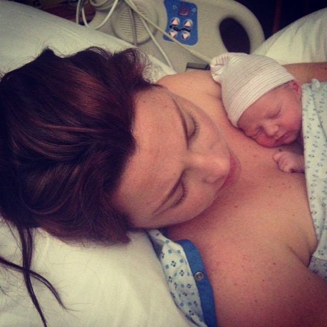 Amy Lee and her baby