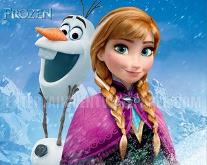 Anna and Olaf Wallpaper