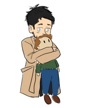  Castiel and a Dean Doll